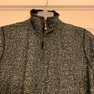 Boys Game Time Black & White Half Zip Pullover